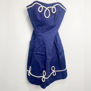 Rare Lilly Pulitzer Anchor Blossom Nautical Dress Size 00